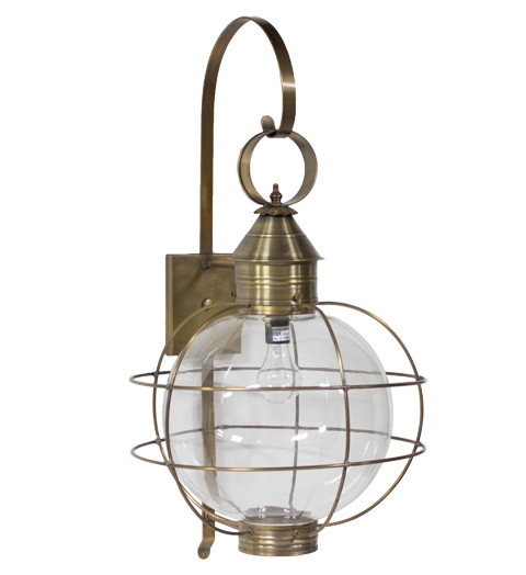 Northeast Lantern - 2851-AB-MED-CLR - One Light Wall Mount - Round - Antique Brass