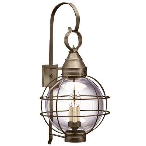 Northeast Lantern - 2861-DAB-LT3-CSG - Three Light Wall Mount - Round - Dark Antique Brass