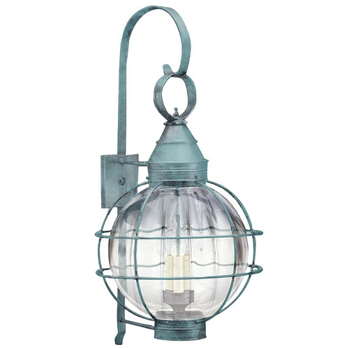 Northeast Lantern - 2861-VG-LT3-OPT - Three Light Wall Mount - Round - Verdi Gris
