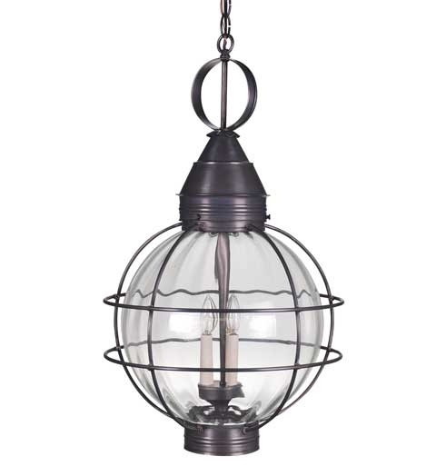 Northeast Lantern - 2862-DB-LT3-OPT - Three Light Hanging Lantern - Round - Dark Brass