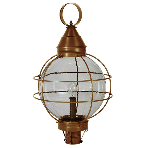 Northeast Lantern - 2863-AB-MED-CSG - One Light Post Mount - Round - Antique Brass