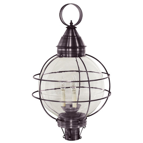 Northeast Lantern - 2863-DB-LT3-CLR - Three Light Post Mount - Round - Dark Brass