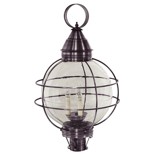 Northeast Lantern - 2863-DB-LT3-CSG - Three Light Post Mount - Round - Dark Brass
