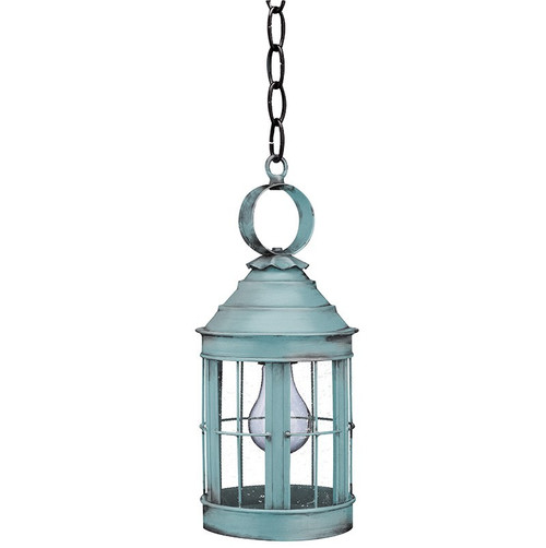 Northeast Lantern - 3312-VG-MED-CSG - One Light Hanging Lantern - Heal - Verdi Gris