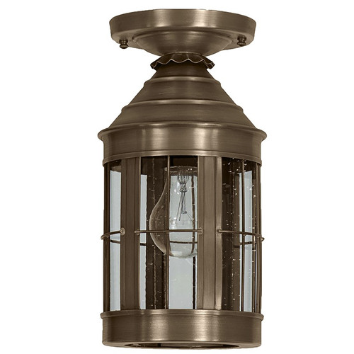 Northeast Lantern - 3314-DAB-MED-CSG - One Light Flush Mount - Heal - Dark Antique Brass