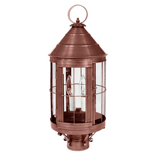 Northeast Lantern - 3333-AC-LT2-CSG - Two Light Post Mount - Heal - Antique Copper