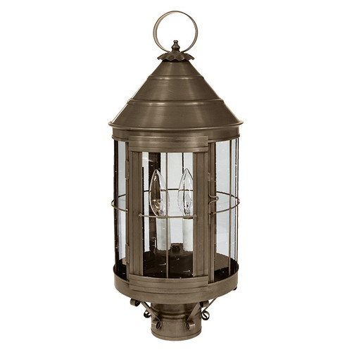 Northeast Lantern - 3333-DAB-LT2-CSG - Two Light Post Mount - Heal - Dark Antique Brass
