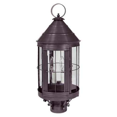Northeast Lantern - 3333-DB-LT2-CLR - Two Light Post Mount - Heal - Dark Brass