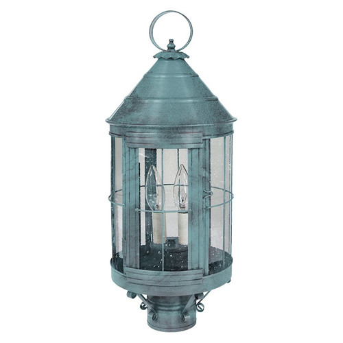Northeast Lantern - 3333-VG-LT2-SMG - Two Light Post Mount - Heal - Verdi Gris