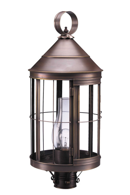 Northeast Lantern - 3353-DAB-CIM-CLR - One Light Post Mount - Heal - Dark Antique Brass
