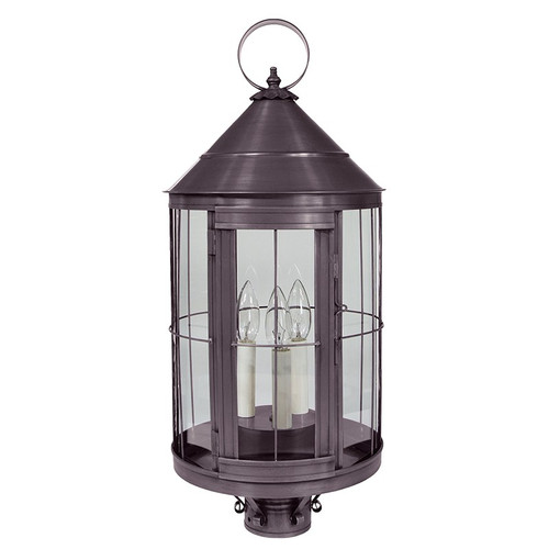 Northeast Lantern - 3353-DB-LT3-CLR - Three Light Post Mount - Heal - Dark Brass