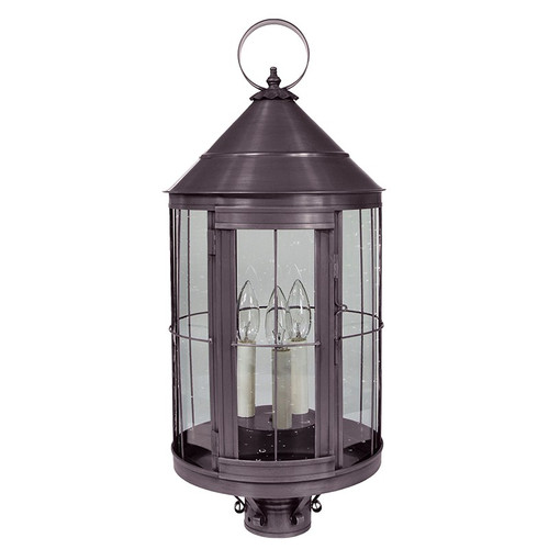 Northeast Lantern - 3353-DB-LT3-CSG - Three Light Post Mount - Heal - Dark Brass
