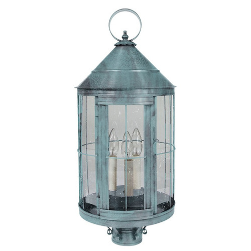 Northeast Lantern - 3353-VG-LT3-SMG - Three Light Post Mount - Heal - Verdi Gris