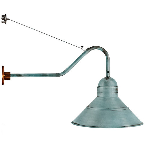 Northeast Lantern - 3456-VG-MED - One Light Wall Mount - Barn - Verdi Gris