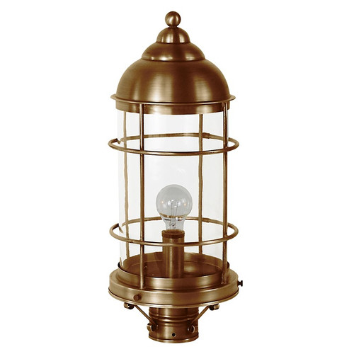 Northeast Lantern - 3533-AB-MED-CLR - One Light Post Mount - Nautical - Antique Brass