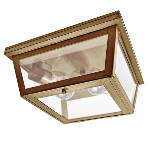 Northeast Lantern - 4204-AB-MED2-FST - Two Light Flush Mount - Flush - Antique Brass