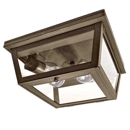 Northeast Lantern - 4204-DAB-MED2-CLR - Two Light Flush Mount - Flush - Dark Antique Brass