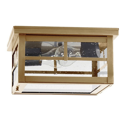 Northeast Lantern - 4404-AB-MED2-CSG - Two Light Flush Mount - Flush - Antique Brass