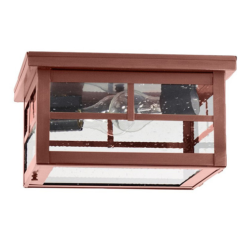 Northeast Lantern - 4404-AC-MED2-CSG - Two Light Flush Mount - Flush - Antique Copper