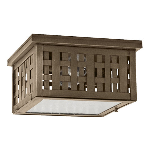 Northeast Lantern - 4404W-DAB-MED2-CSG - Two Light Outdoor Flush Mount - Weave - Dark Antique Brass