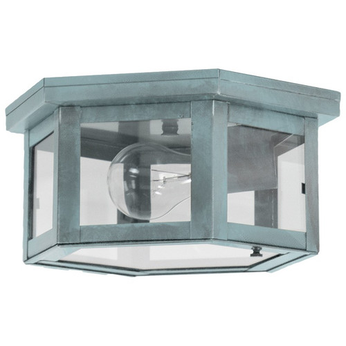 Northeast Lantern - 4504-VG-MED-CLR - One Light Flush Mount - Flush - Verdi Gris