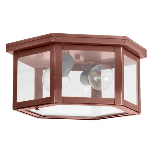 Northeast Lantern - 4604-AC-MED2-FST - Two Light Flush Mount - Flush - Antique Copper