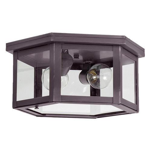 Northeast Lantern - 4604-DB-MED2-CLR - Two Light Flush Mount - Flush - Dark Brass