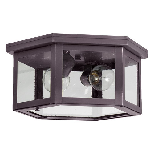 Northeast Lantern - 4604-DB-MED2-CSG - Two Light Flush Mount - Flush - Dark Brass