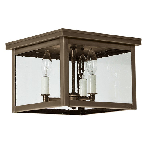 Northeast Lantern - 4904-DAB-LT3-CSG - Three Light Flush Mount - Flush - Dark Antique Brass