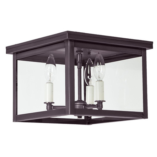 Northeast Lantern - 4904-DB-LT3-CLR - Three Light Flush Mount - Flush - Dark Brass