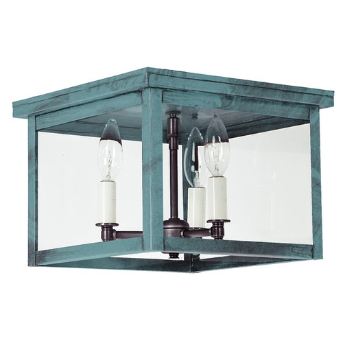 Northeast Lantern - 4904-VG-LT3-CLR - Three Light Flush Mount - Flush - Verdi Gris