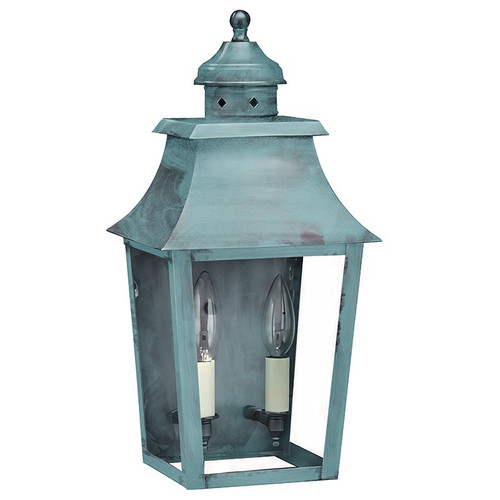 Northeast Lantern - 5531-VG-LT2-CLR - Two Light Wall Mount - Sharon - Verdi Gris