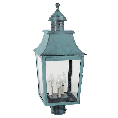Northeast Lantern - 5543-VG-LT3-CSG - Three Light Post Mount - Sharon - Verdi Gris