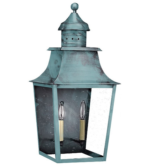 Northeast Lantern - 5551-VG-LT2-CSG - Two Light Wall Mount - Sharon - Verdi Gris