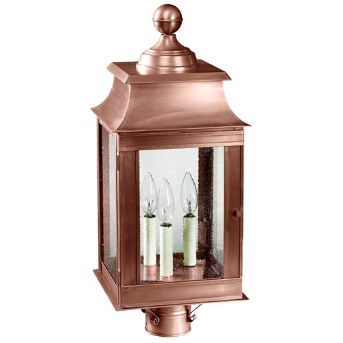 Northeast Lantern - 5633-AC-LT3-SMG - Three Light Post Mount - Concord - Antique Copper