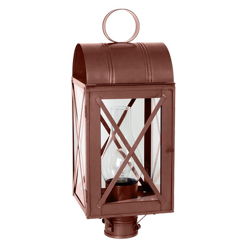 Northeast Lantern - 6053-AC-CIM-CLR - One Light Post Mount - Adams - Antique Copper