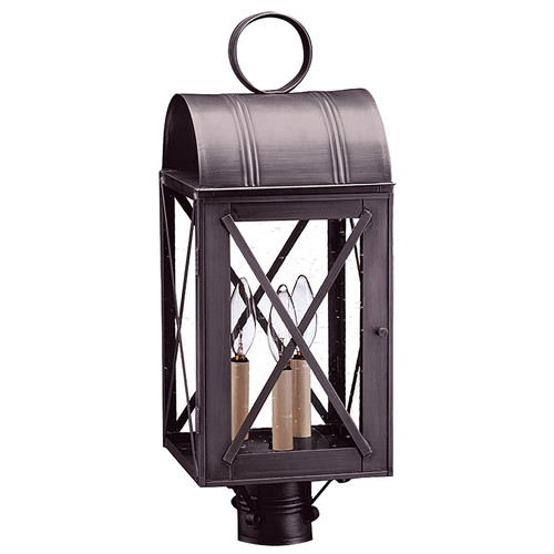 Northeast Lantern - 6053-DB-LT3-CSG - Three Light Post Mount - Adams - Dark Brass