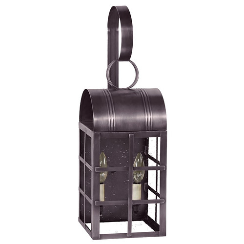 Northeast Lantern - 6141-DB-LT2-CSG - Two Light Wall Mount - Adams - Dark Brass