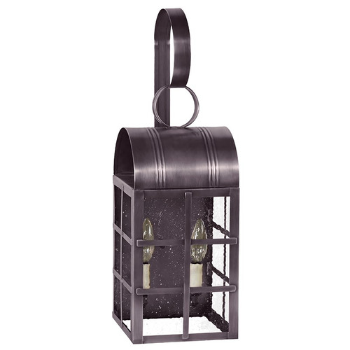 Northeast Lantern - 6141-DB-LT2-SMG - Two Light Wall Mount - Adams - Dark Brass