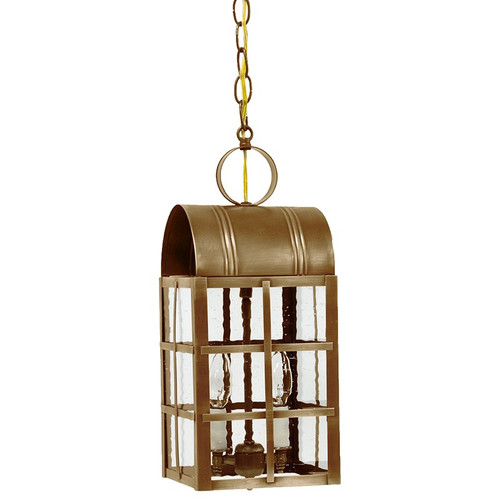 Northeast Lantern - 6142-AB-LT2-CSG - Two Light Hanging Lantern - Adams - Antique Brass