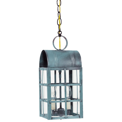 Northeast Lantern - 6142-VG-LT2-CLR - Two Light Hanging Lantern - Adams - Verdi Gris