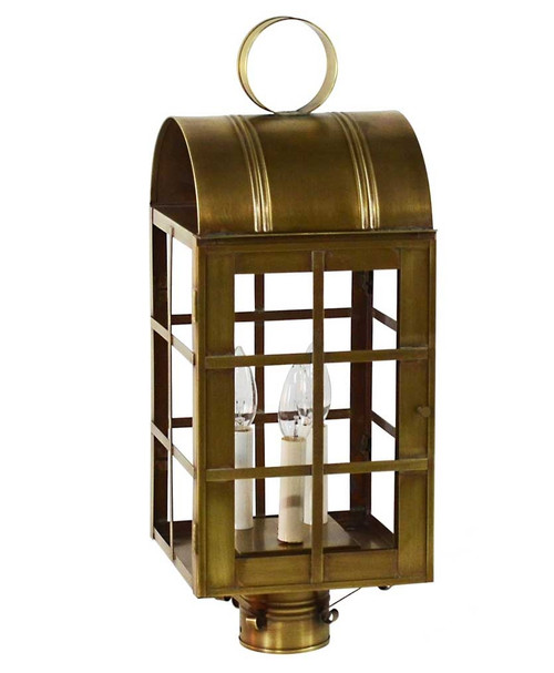 Northeast Lantern - 6153-AB-LT3-CLR - Three Light Post Mount - Adams - Antique Brass