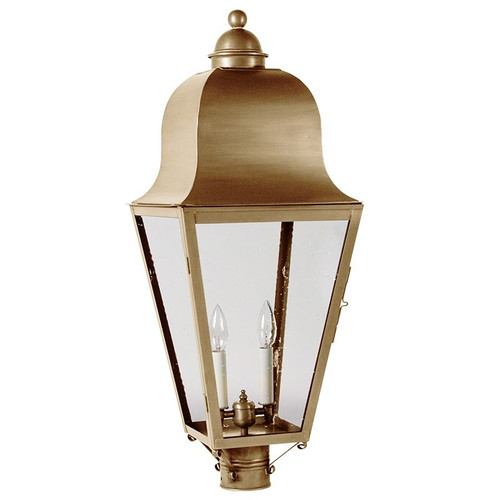 Northeast Lantern - 6423-AB-LT2-CSG - Two Light Post Mount - Imperial - Antique Brass
