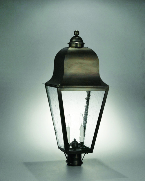 Northeast Lantern - 6423-DB-LT2-CSG - Two Light Post Mount - Imperial - Dark Brass