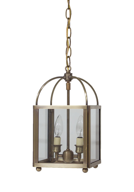 Northeast Lantern - 6812-AB-LT2-CLR - Two Light Hanging Lantern - Foyer - Antique Brass