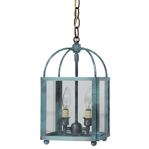 Northeast Lantern - 6812-VG-LT2-CLR - Two Light Hanging Lantern - Foyer - Verdi Gris