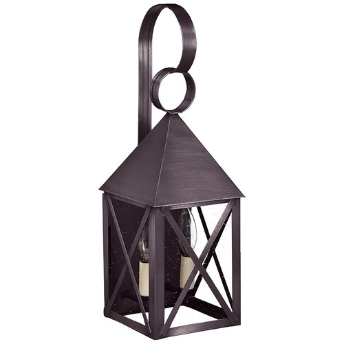 Northeast Lantern - 7031-DB-LT2-CSG - Two Light Wall Mount - York - Dark Brass