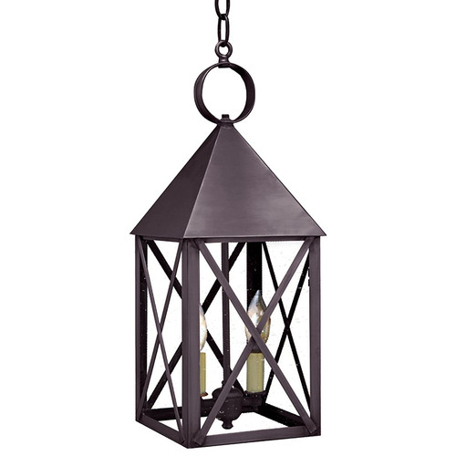 Northeast Lantern - 7042-DB-LT2-CSG - Two Light Hanging Lantern - York - Dark Brass