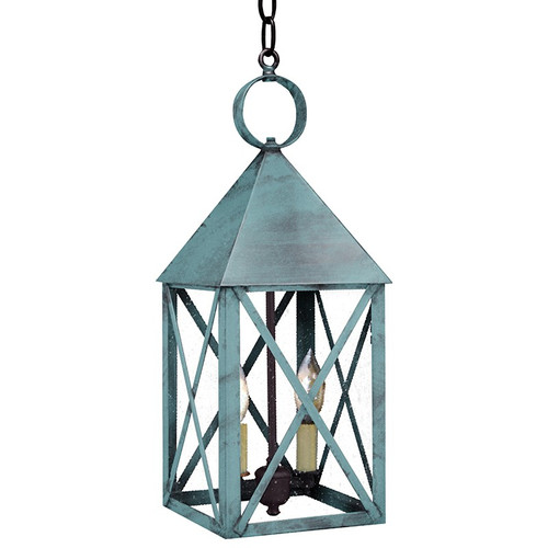 Northeast Lantern - 7042-VG-LT2-SMG - Two Light Hanging Lantern - York - Verdi Gris