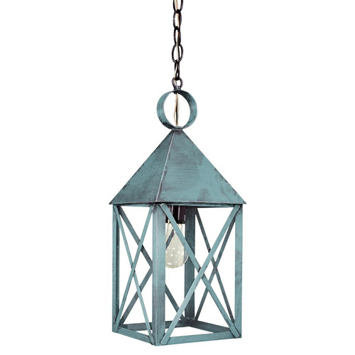 Northeast Lantern - 7042-VG-MED-CLR - One Light Hanging Lantern - York - Verdi Gris